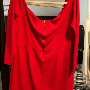 Red Express off the shoulder dress